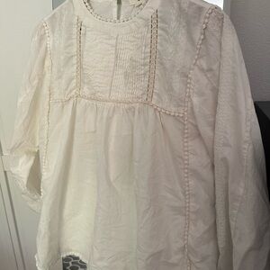 Elegant Cream Cotton Blouse